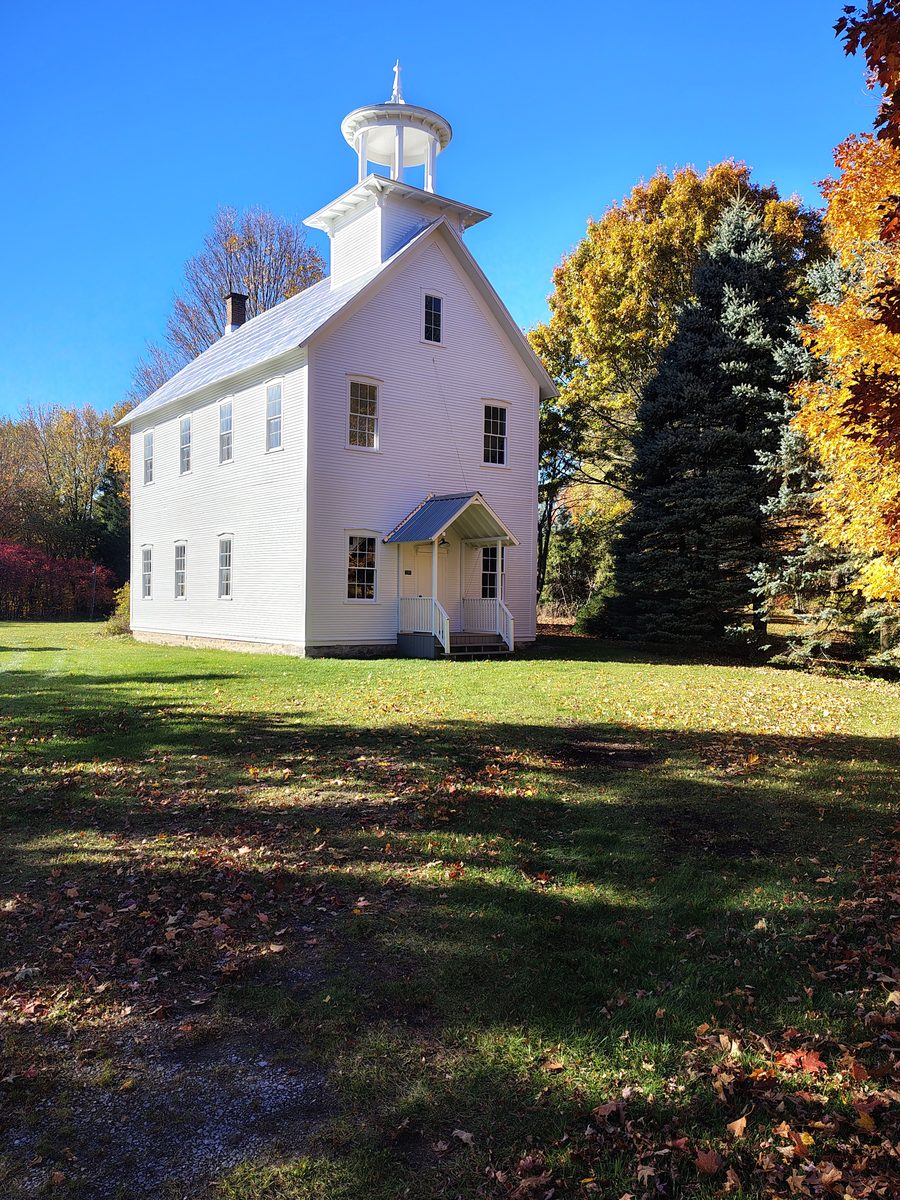 School house freshly repainted, fall 2026